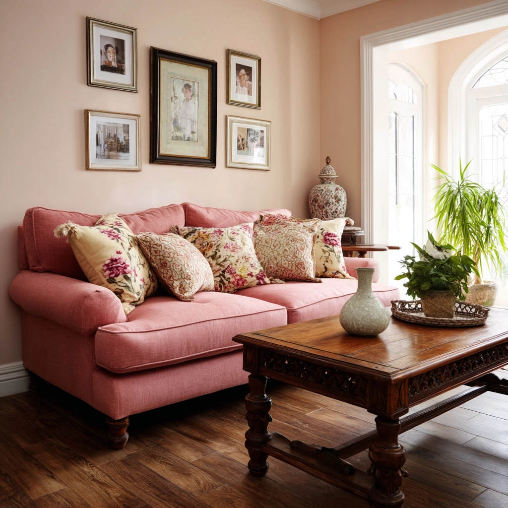 pink living room 55
