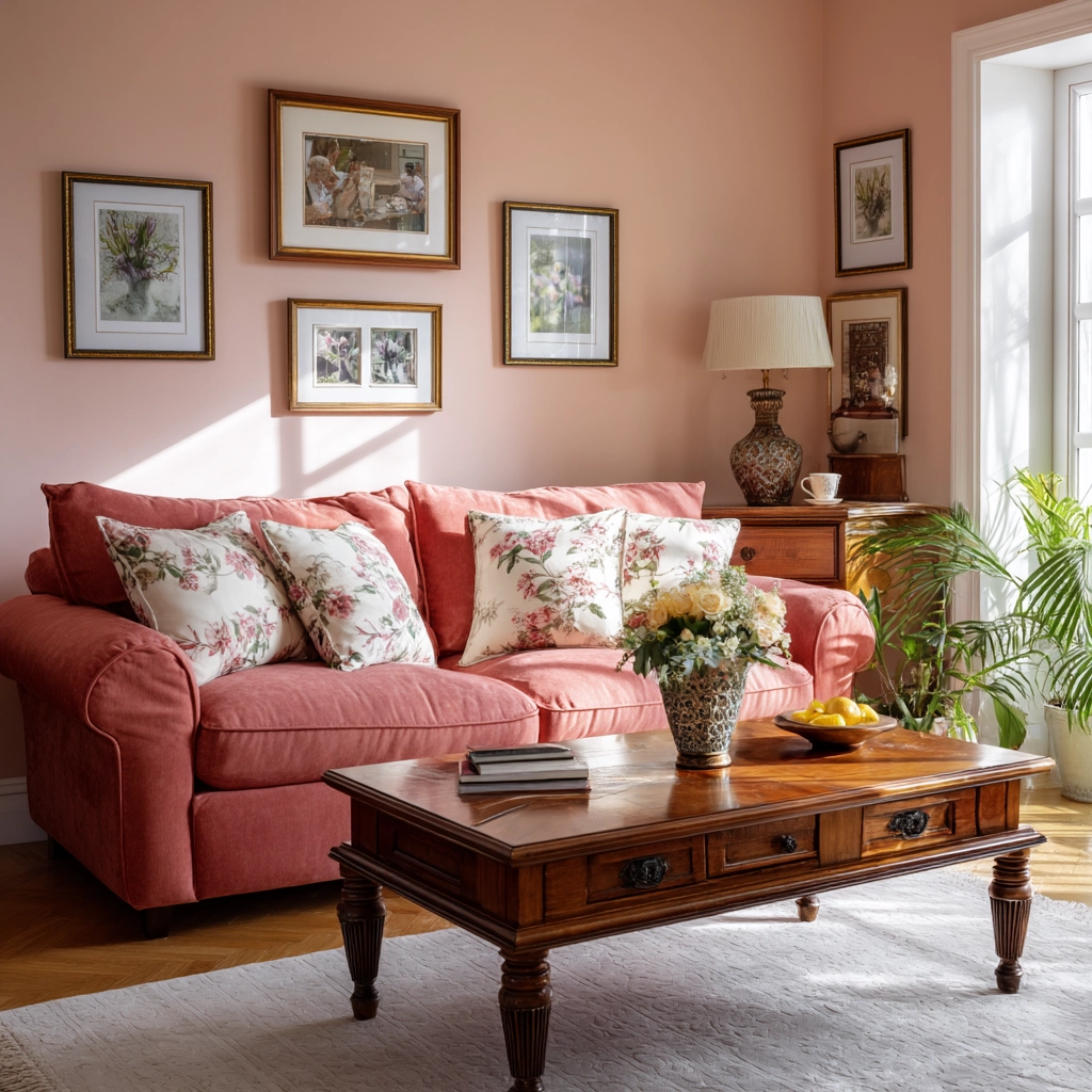 pink living room 56