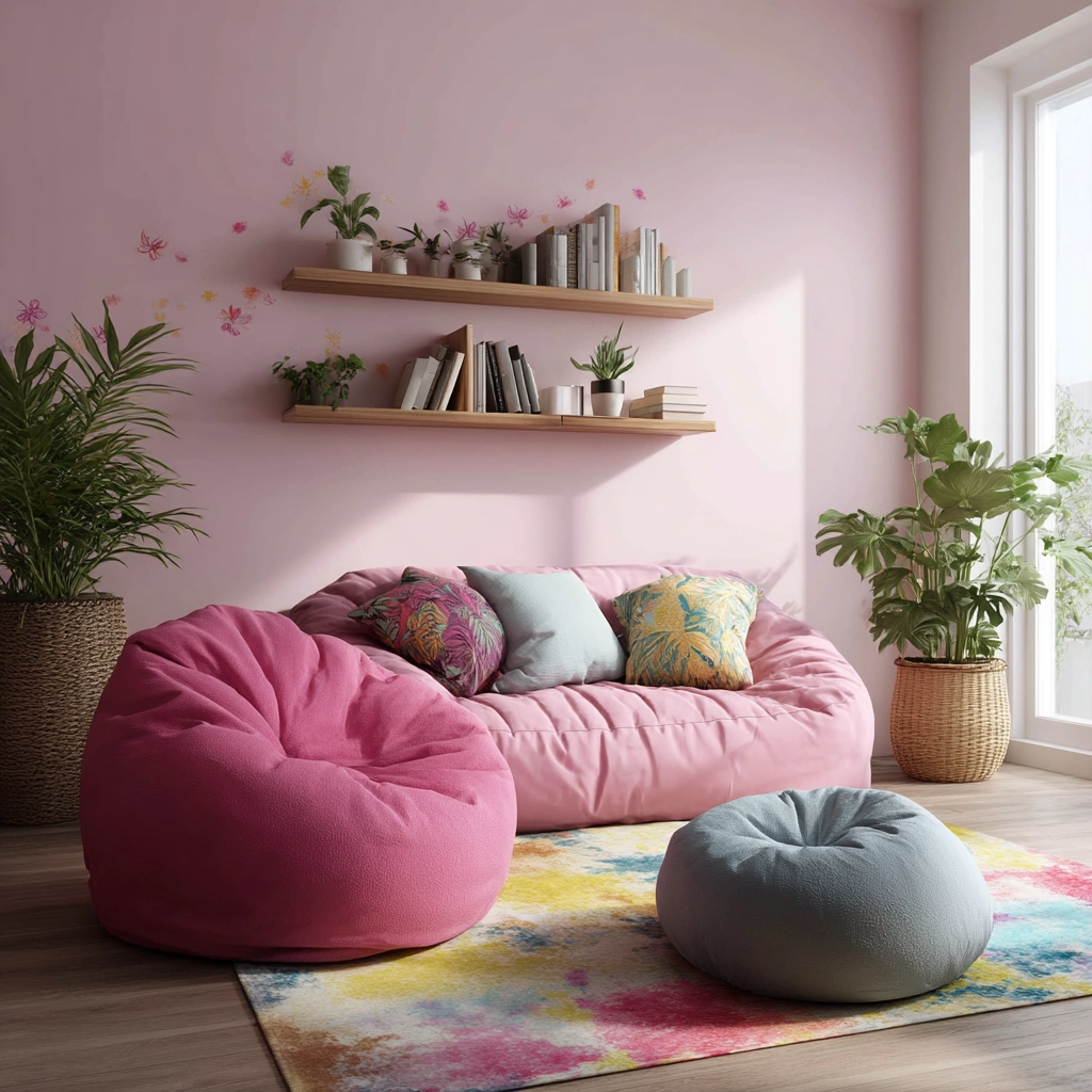 pink living room 58