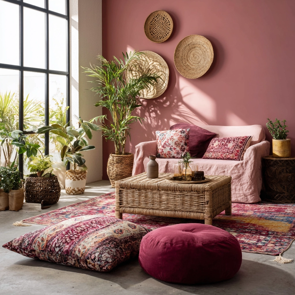 pink living room 8