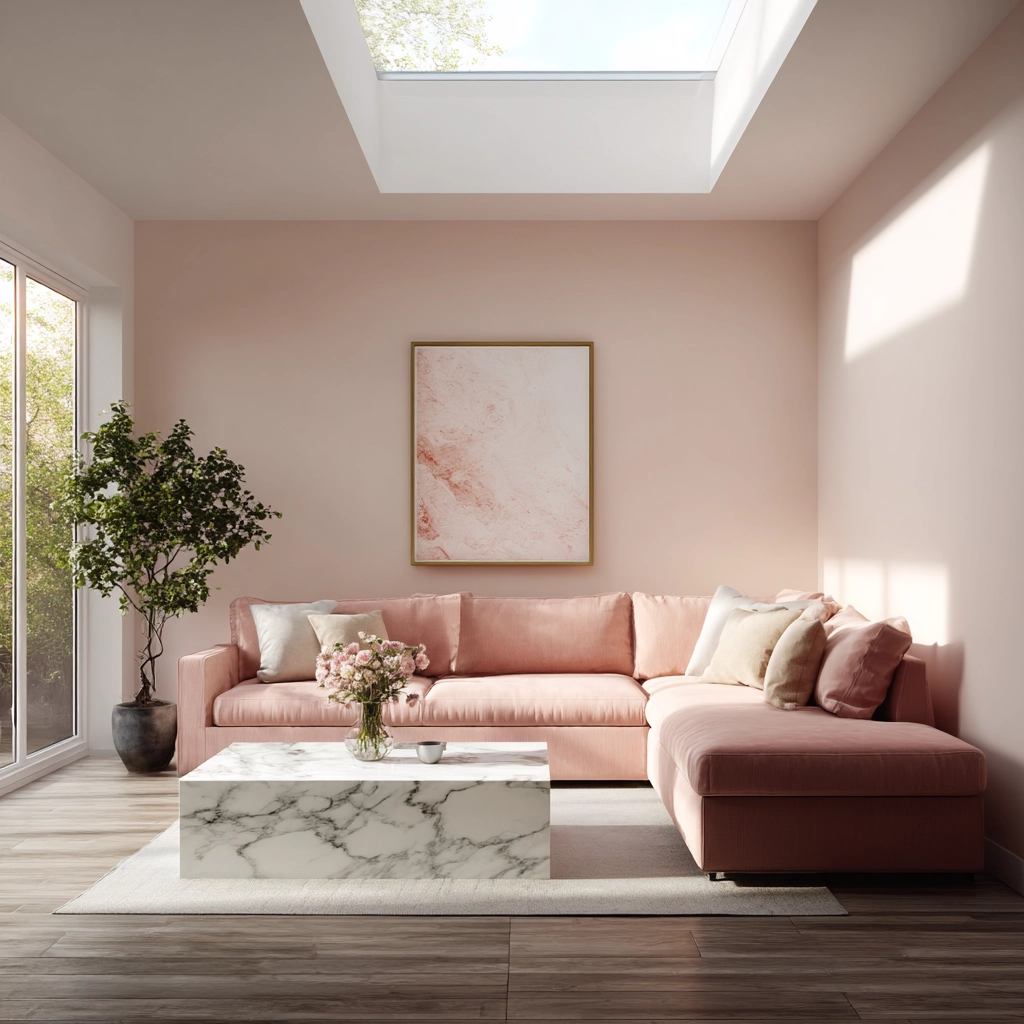 pink living room 9