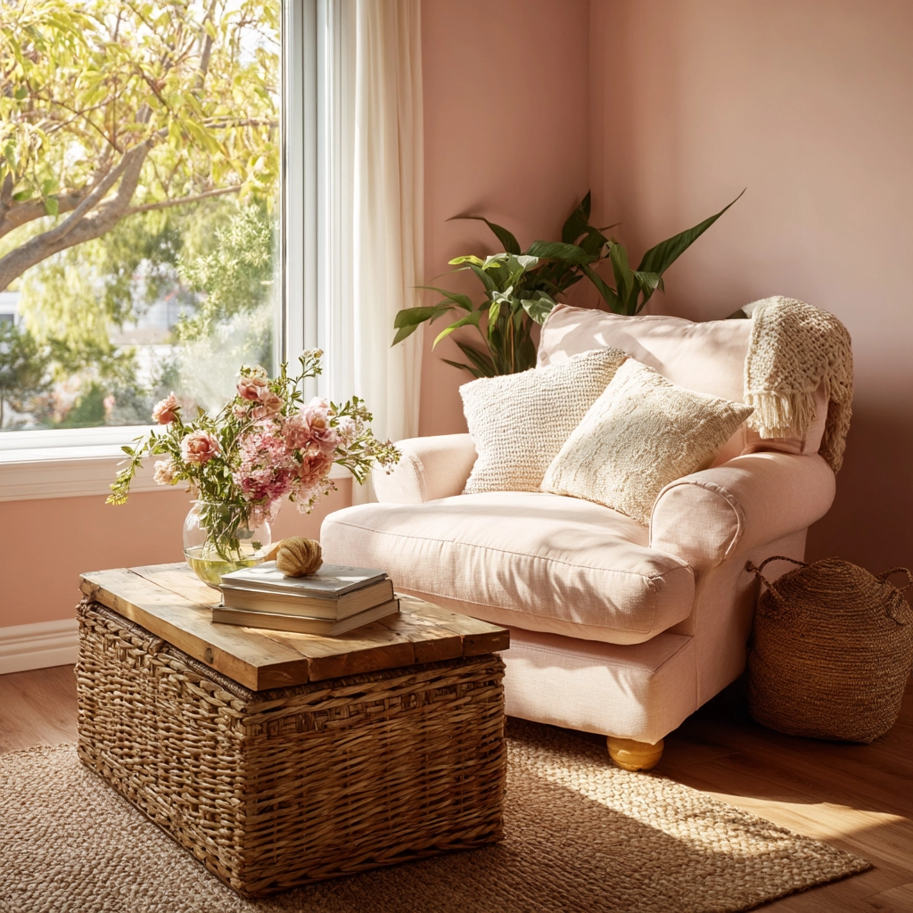 pink living room ideas 10