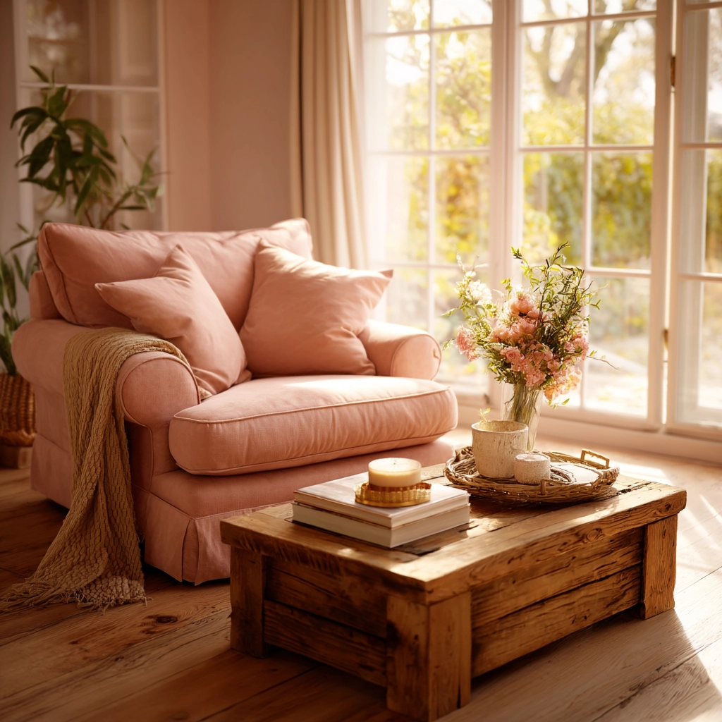 pink living room ideas 11