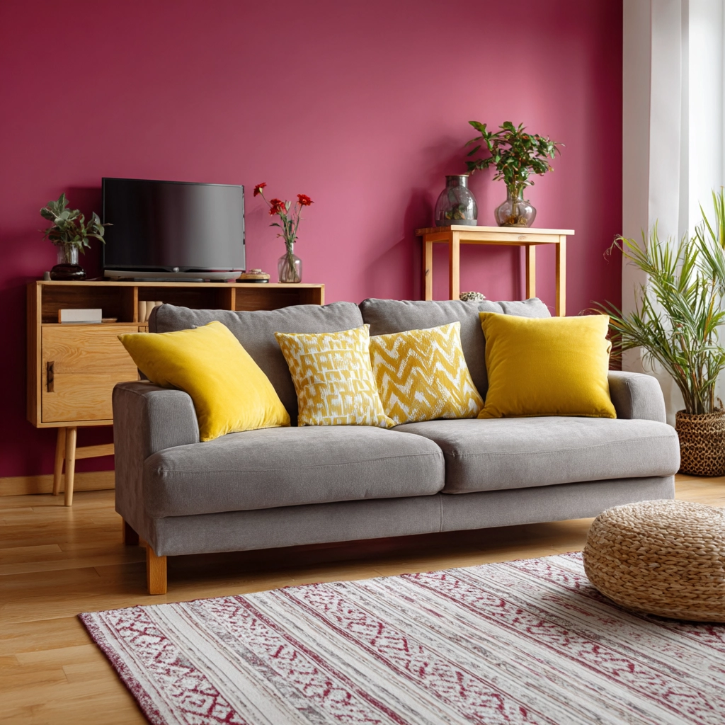pink living room ideas 13