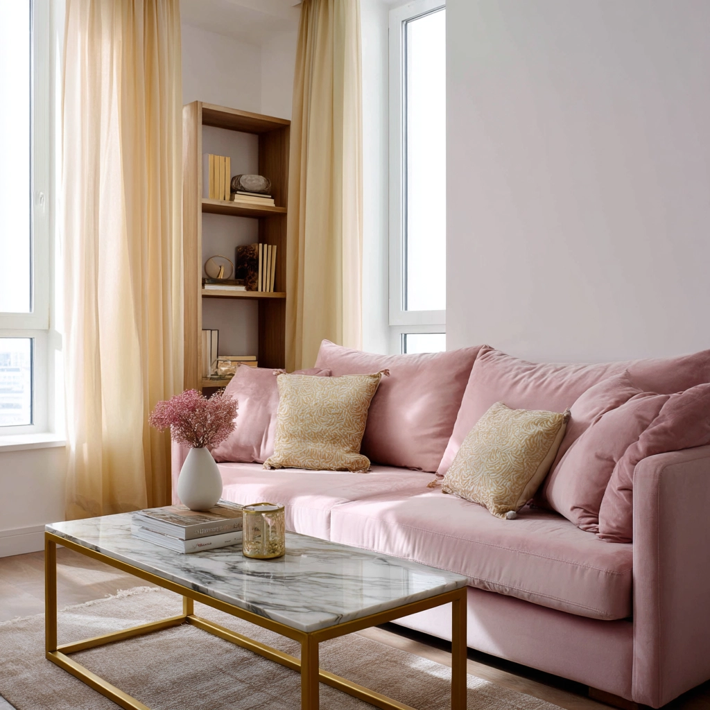 pink living room ideas 17
