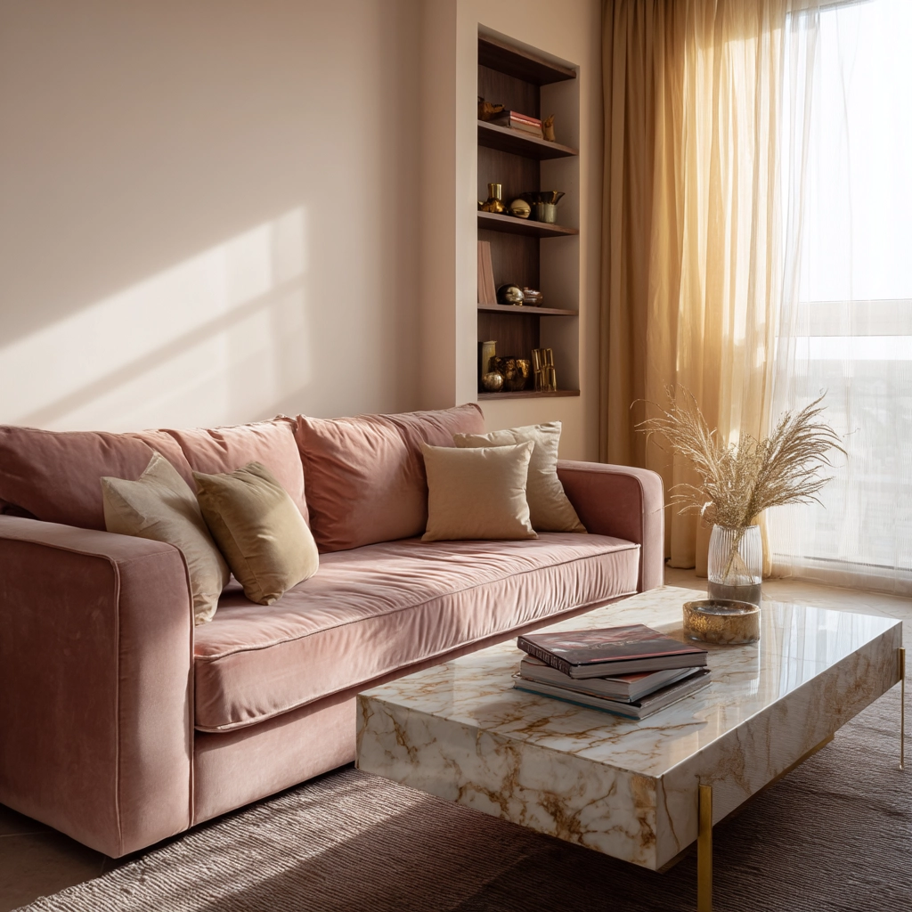pink living room ideas 18
