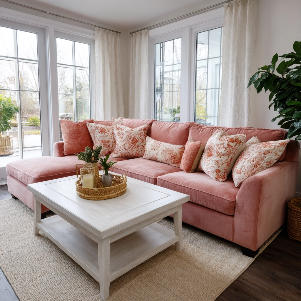 pink living room ideas 2