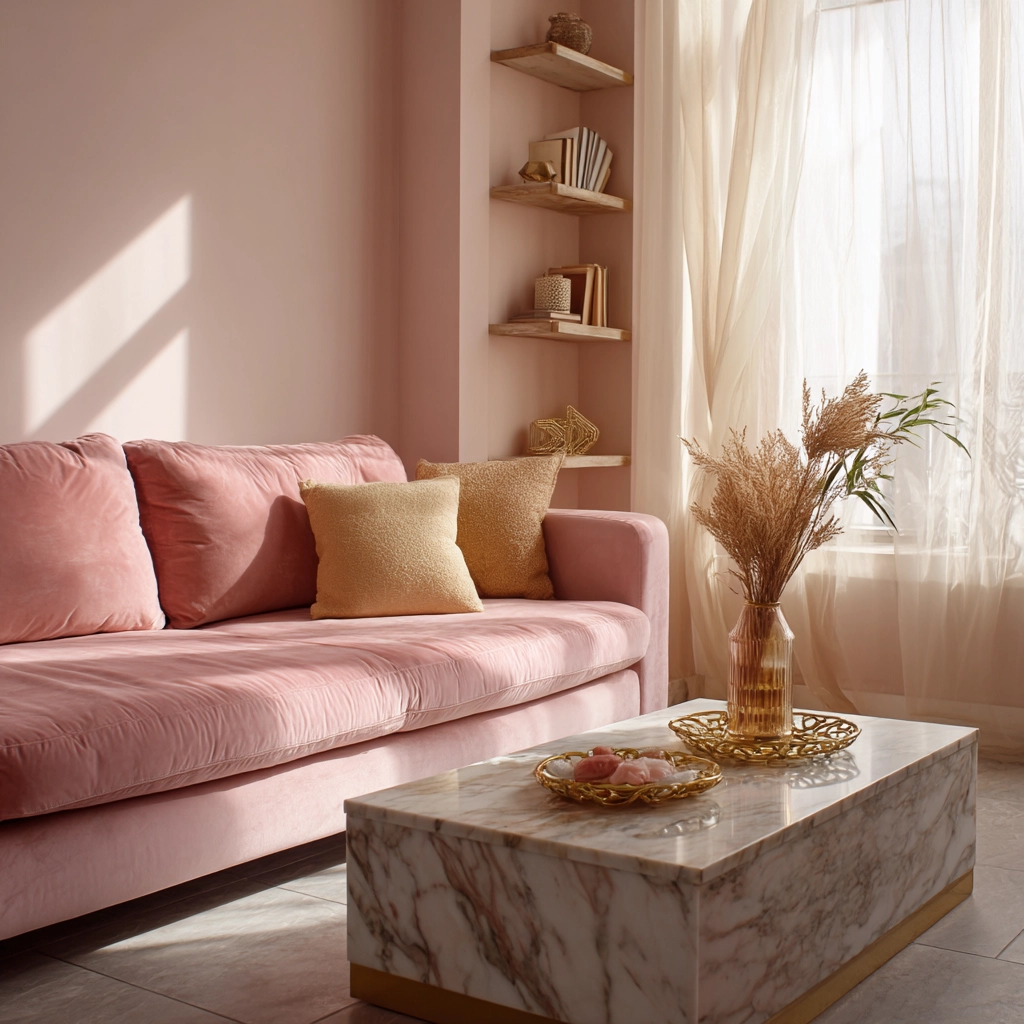 pink living room ideas 20