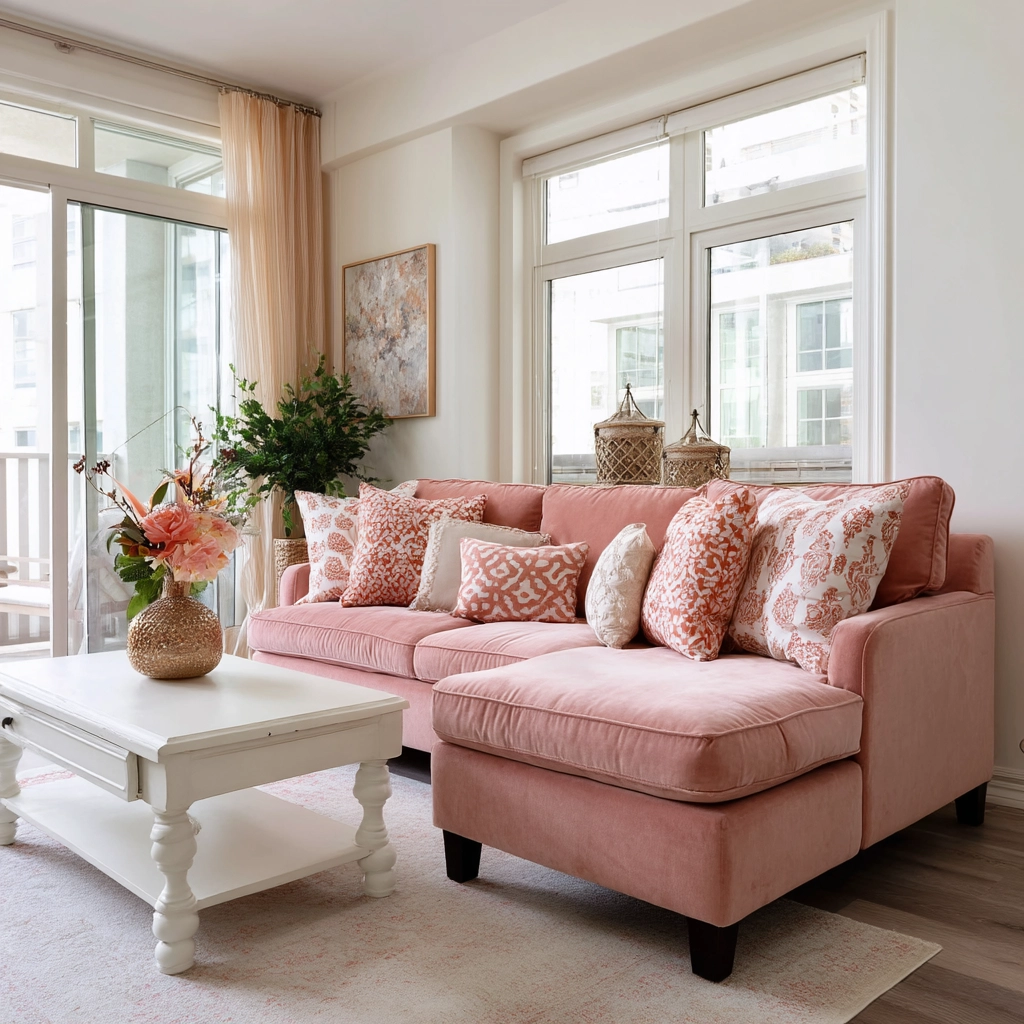 pink living room ideas 3