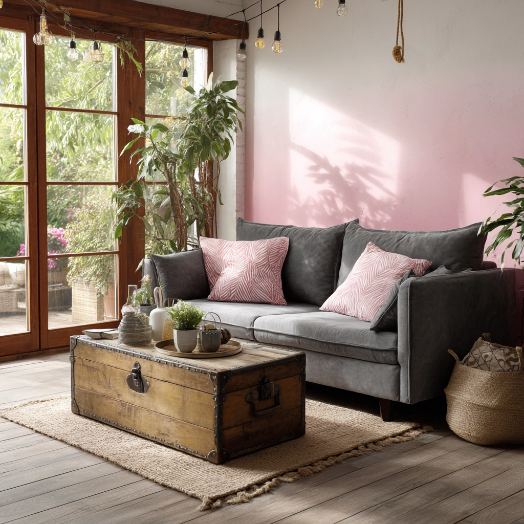 pink living room ideas 30