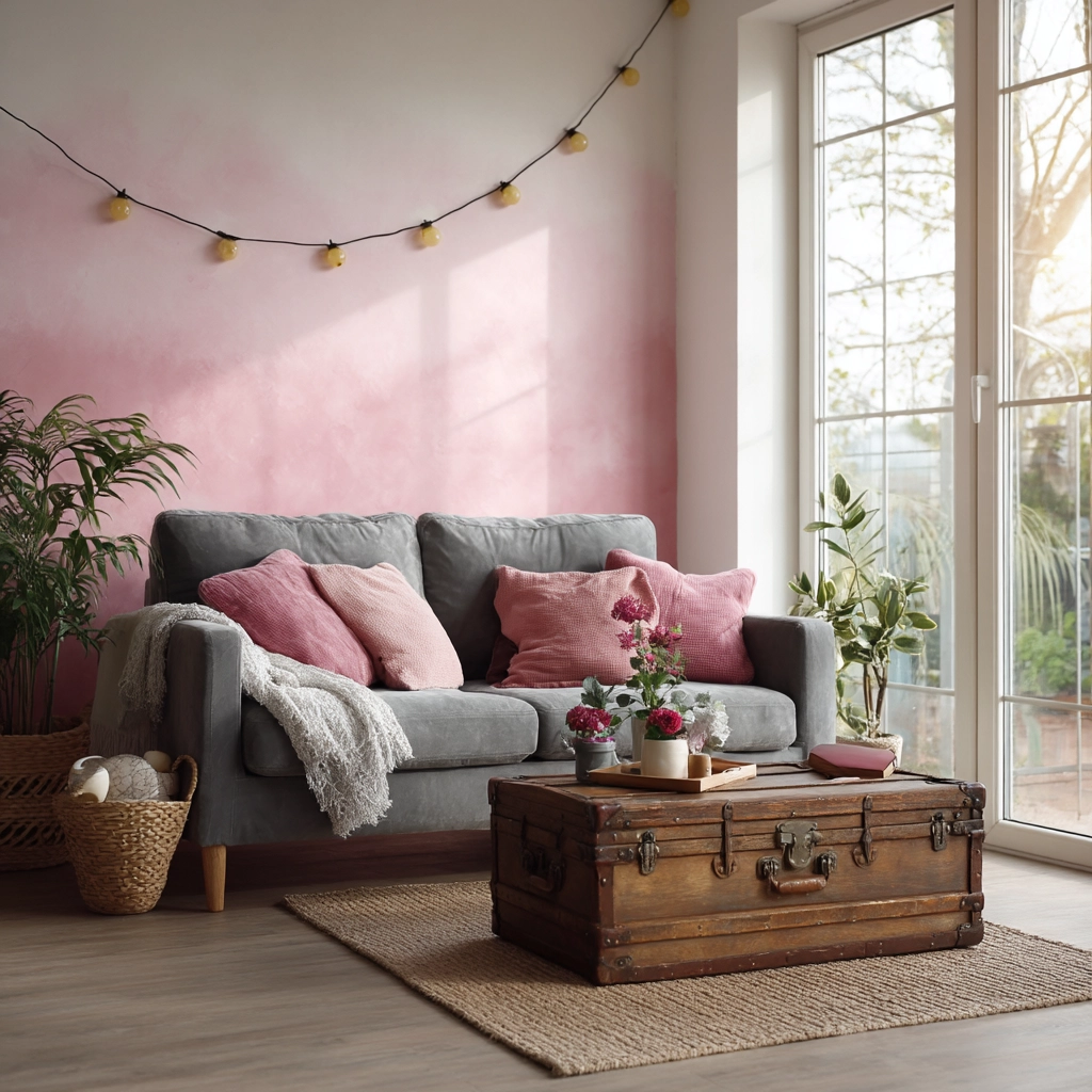 pink living room ideas 31