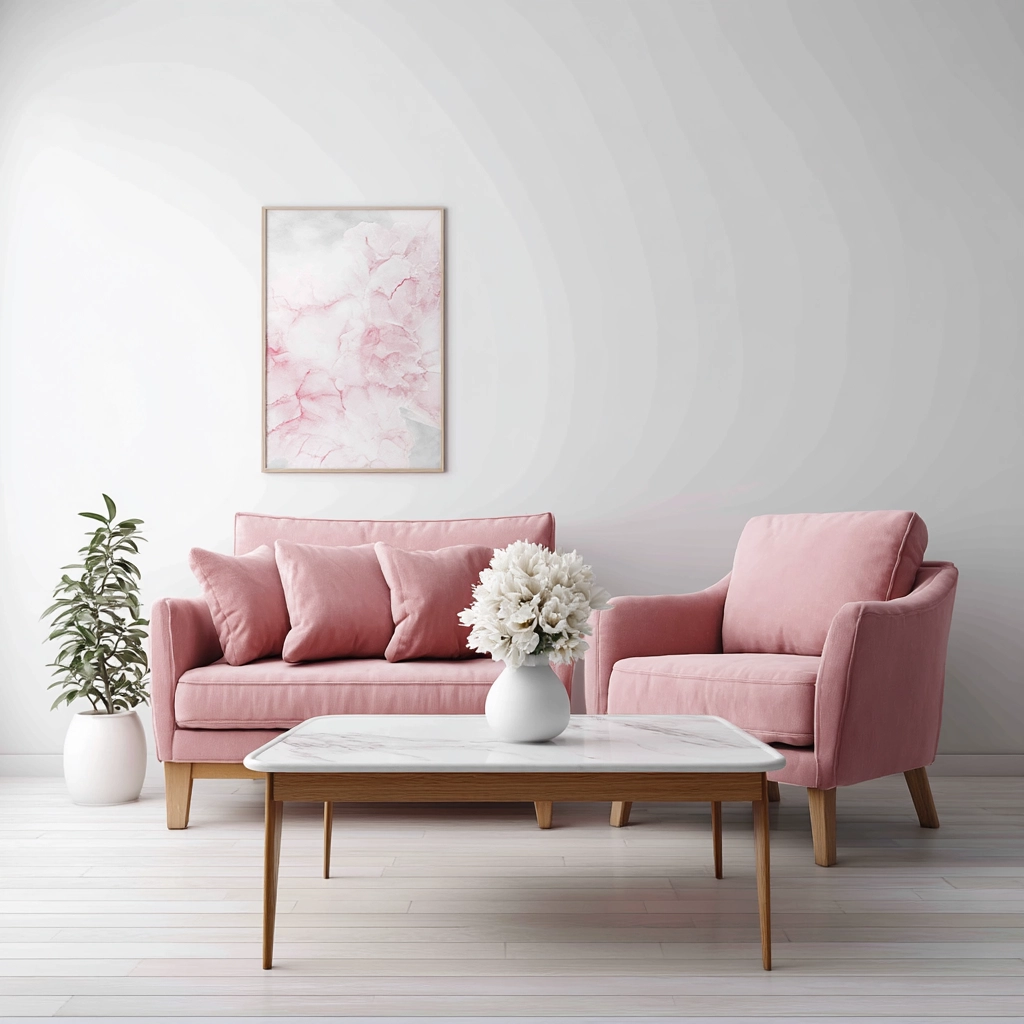 pink living room ideas 39