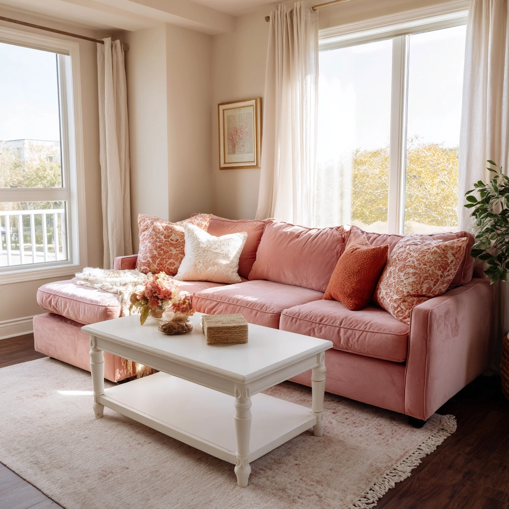 pink living room ideas 4