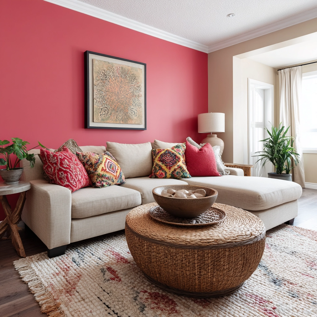 pink living room ideas 45