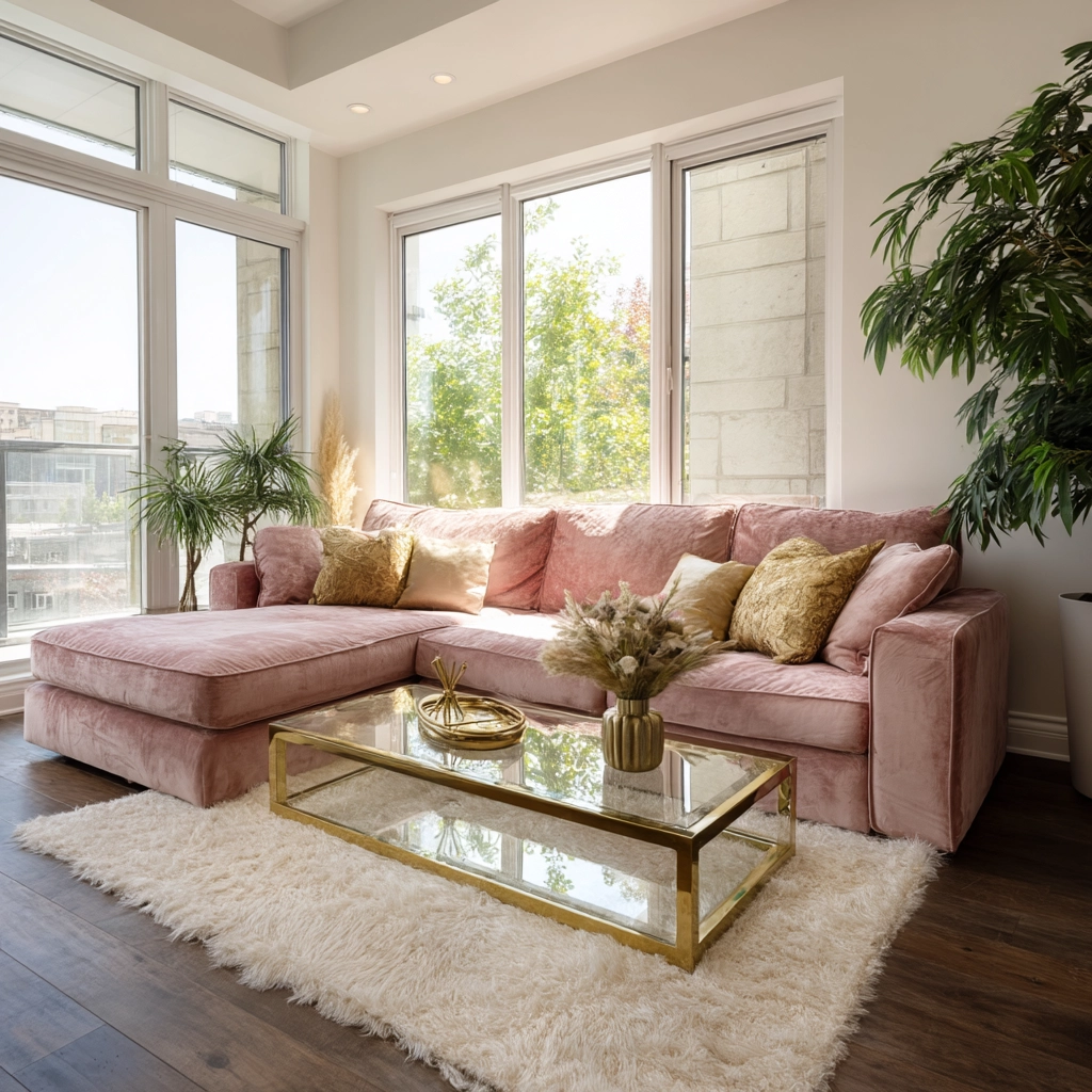 pink living room ideas 51
