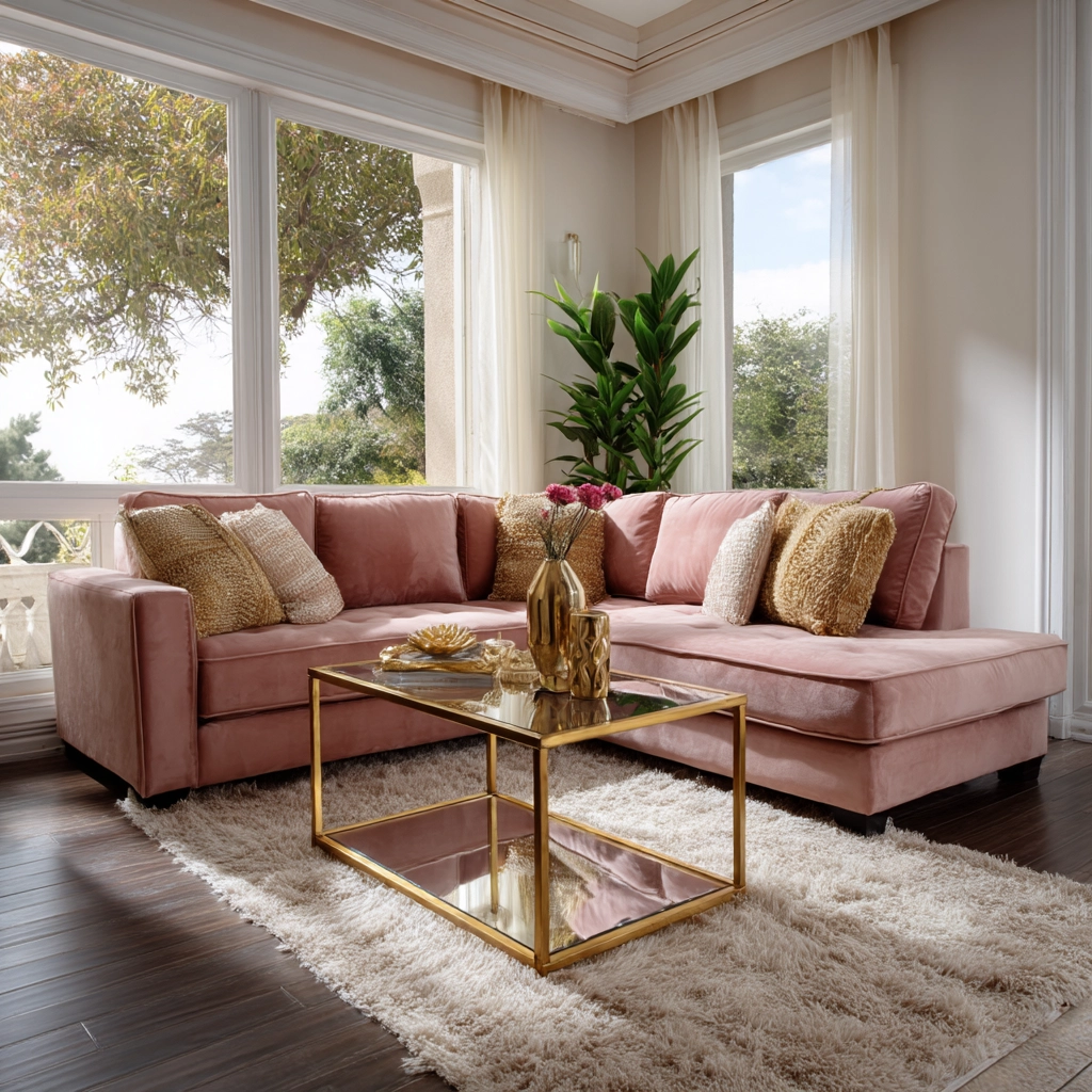 pink living room ideas 52