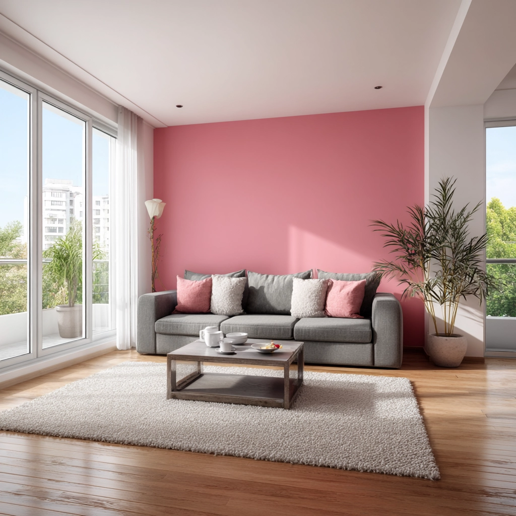 pink living room ideas 57