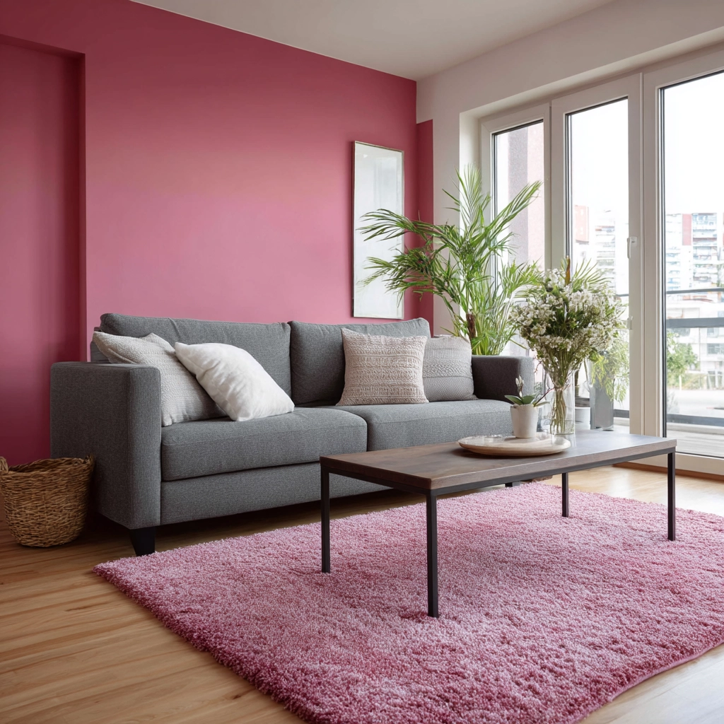 pink living room ideas 58