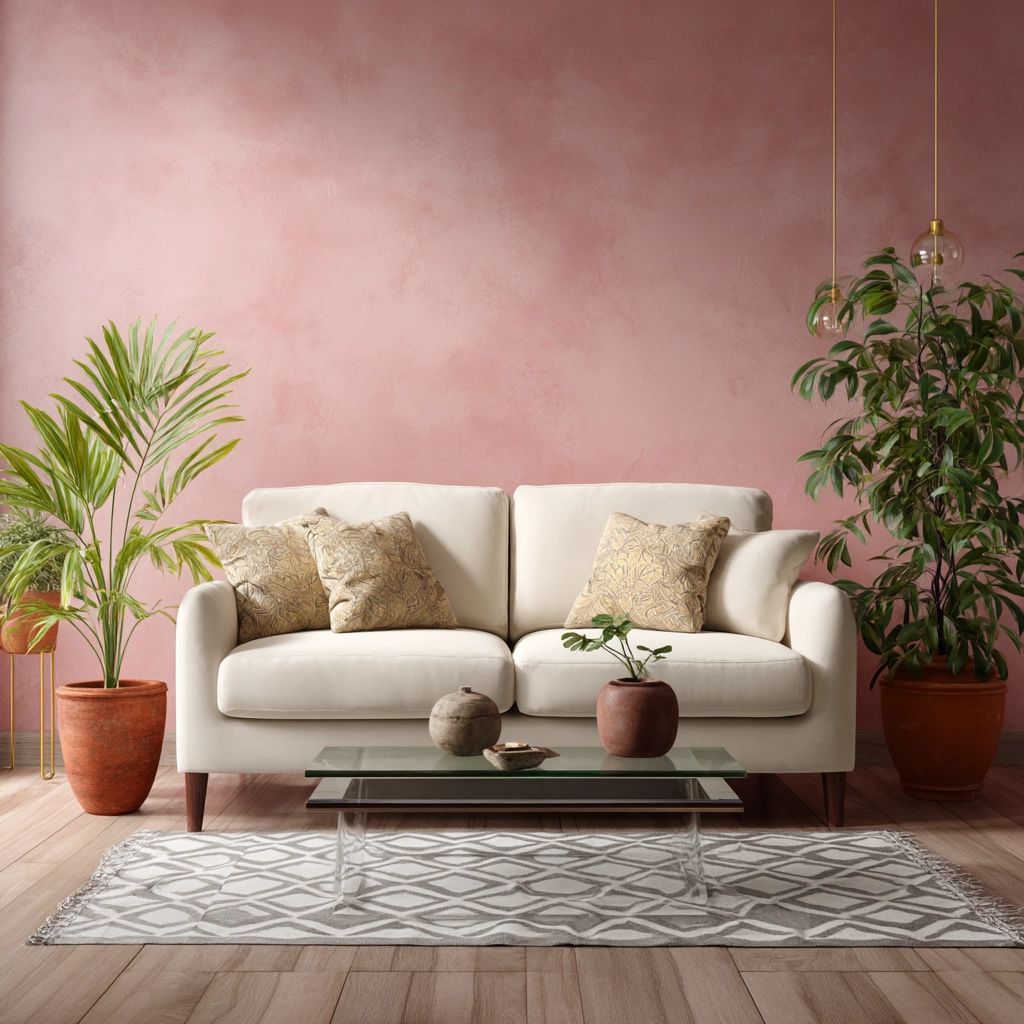 pink living room ideas 8