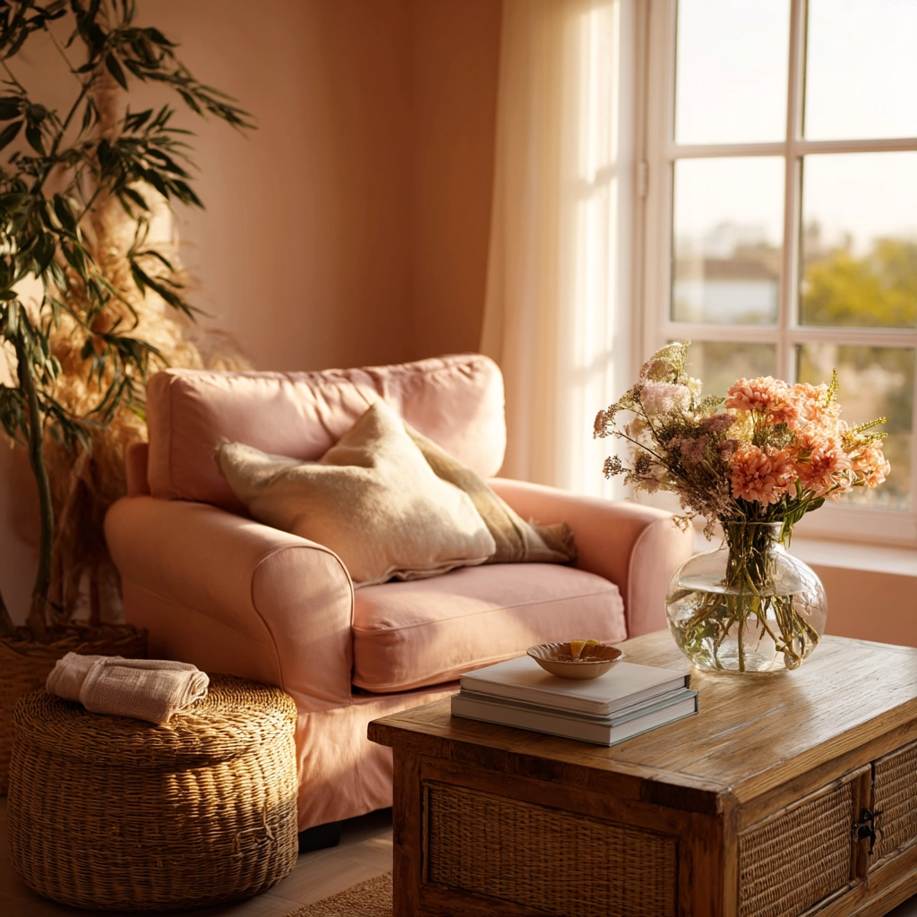 pink living room ideas 9