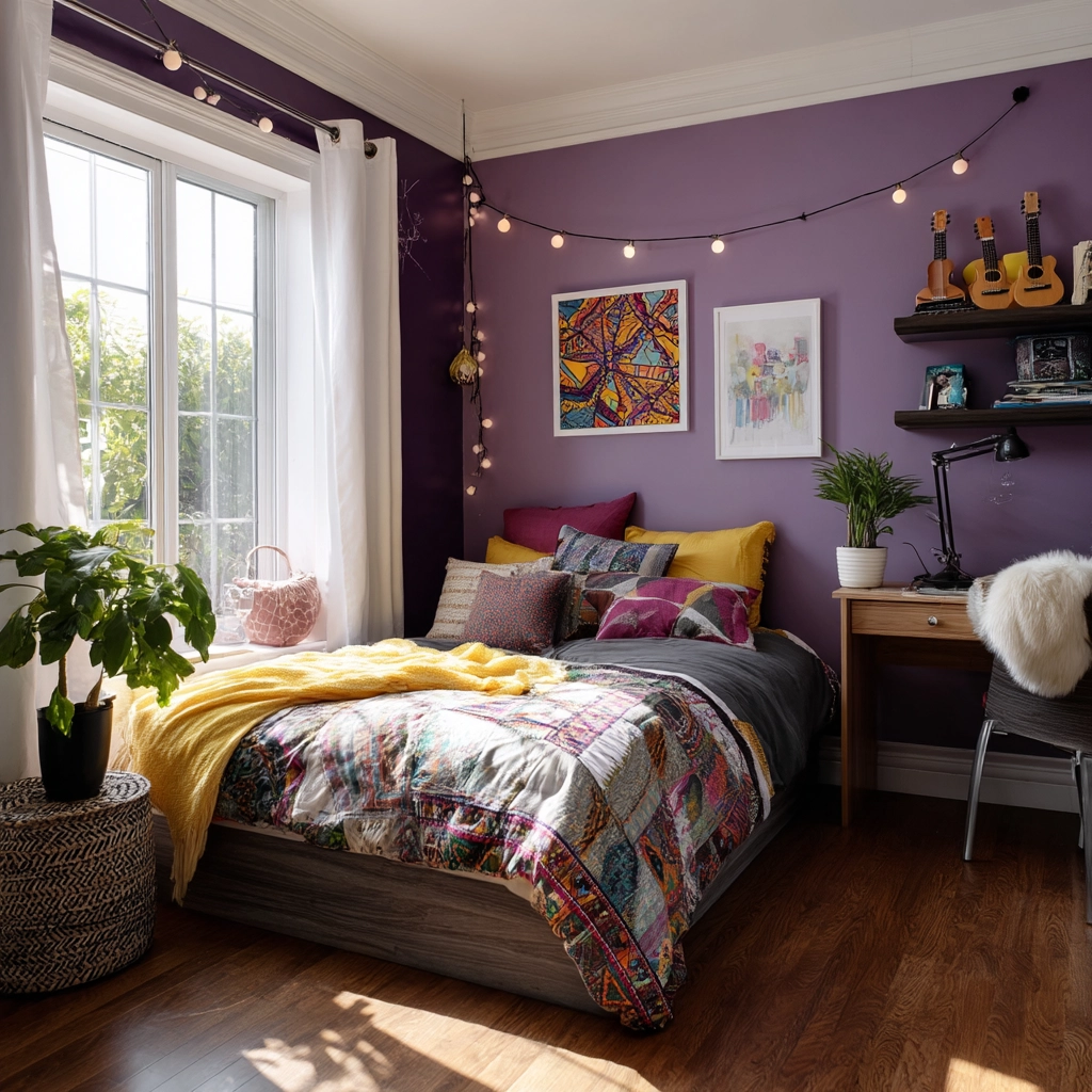 purple bedrooms 60