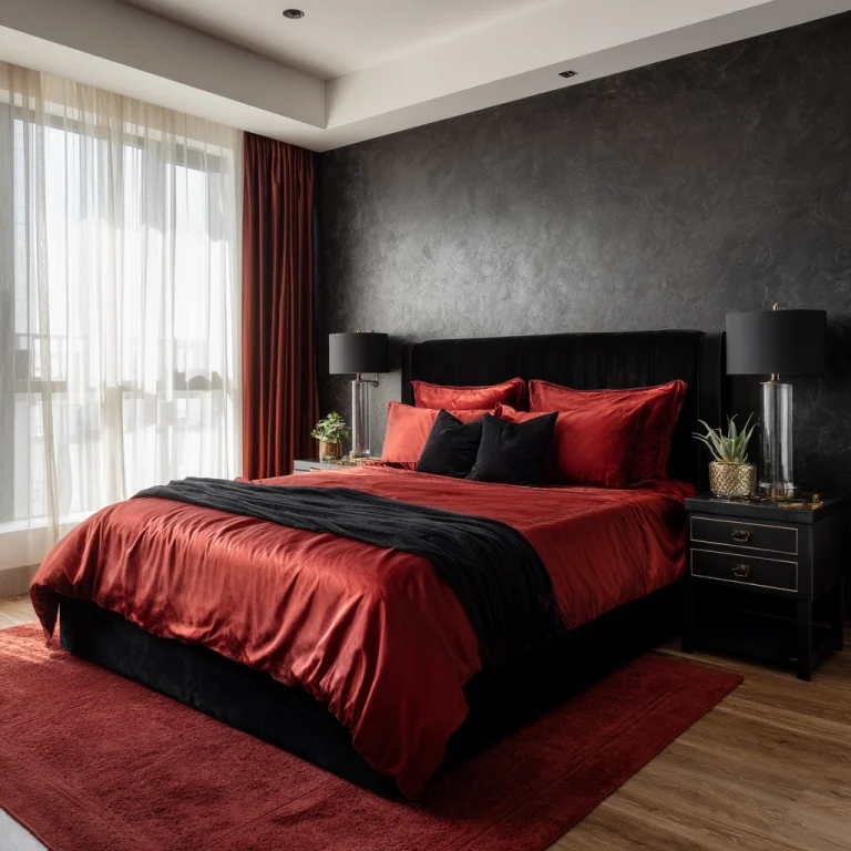 red and black bedroom ideas 1