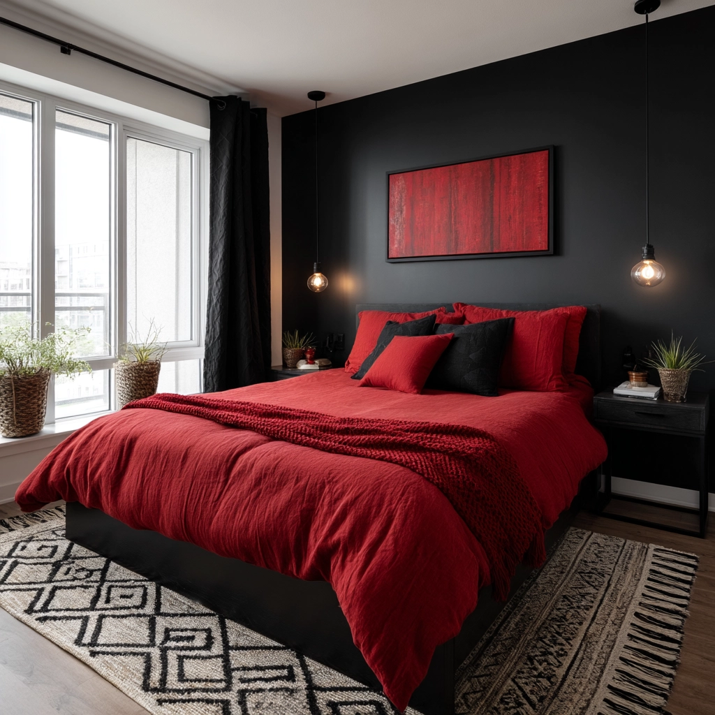 red and black bedroom ideas 13