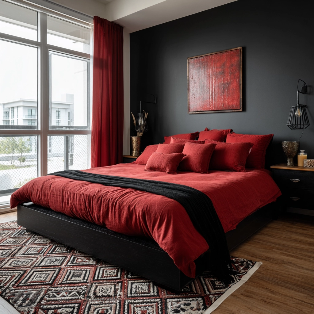 red and black bedroom ideas 14