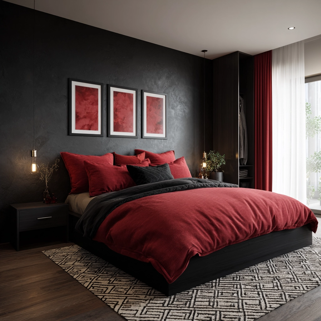 red and black bedroom ideas 16
