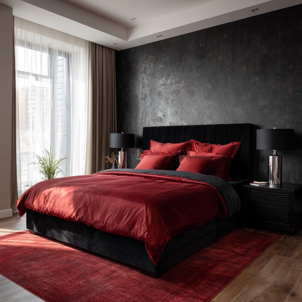 red and black bedroom ideas 2