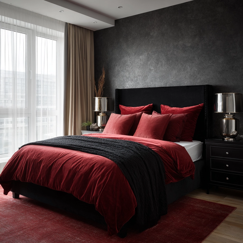 red and black bedroom ideas 3