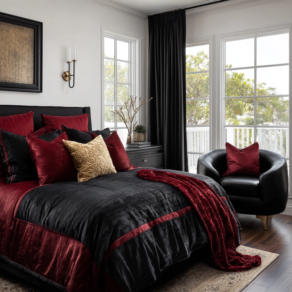 red and black bedroom ideas 34