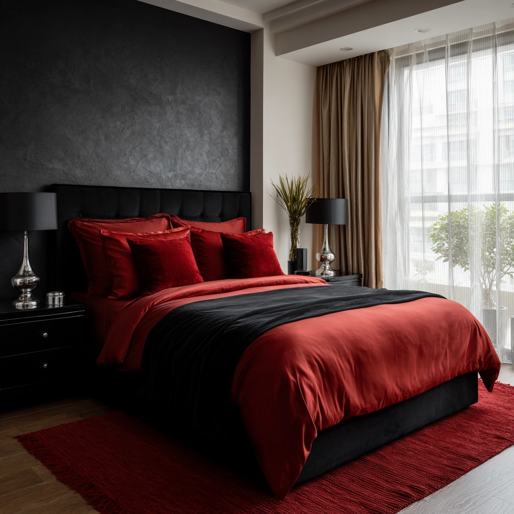 red and black bedroom ideas 4