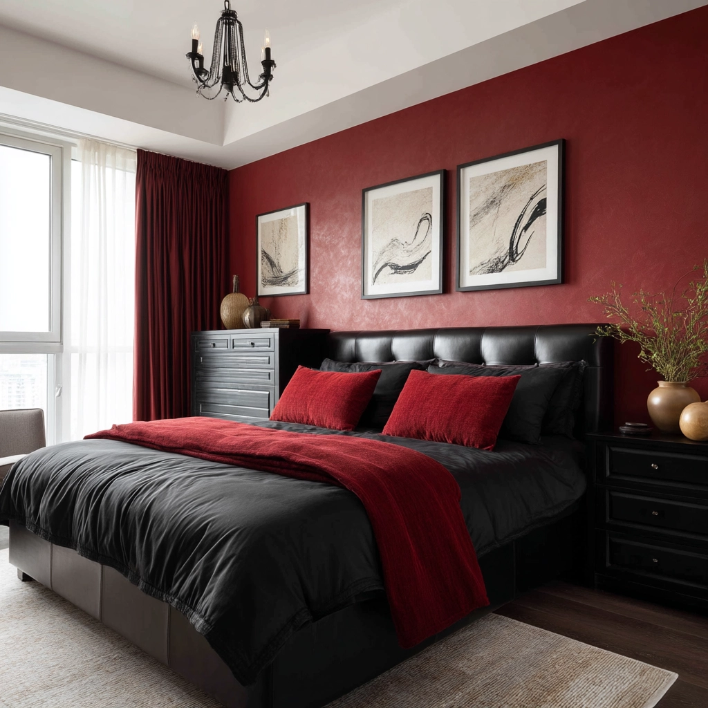 red and black bedroom ideas 6