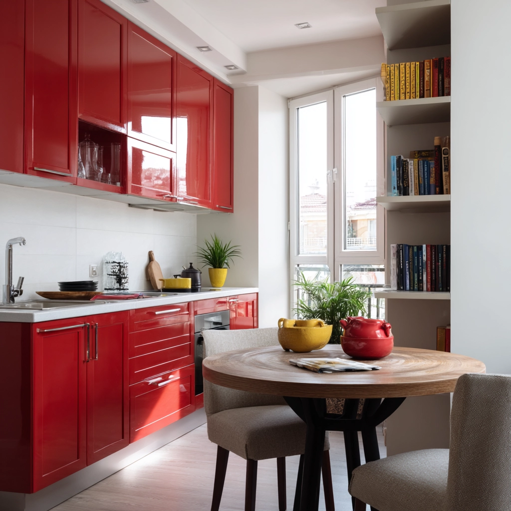 red kitchen cabinets 20