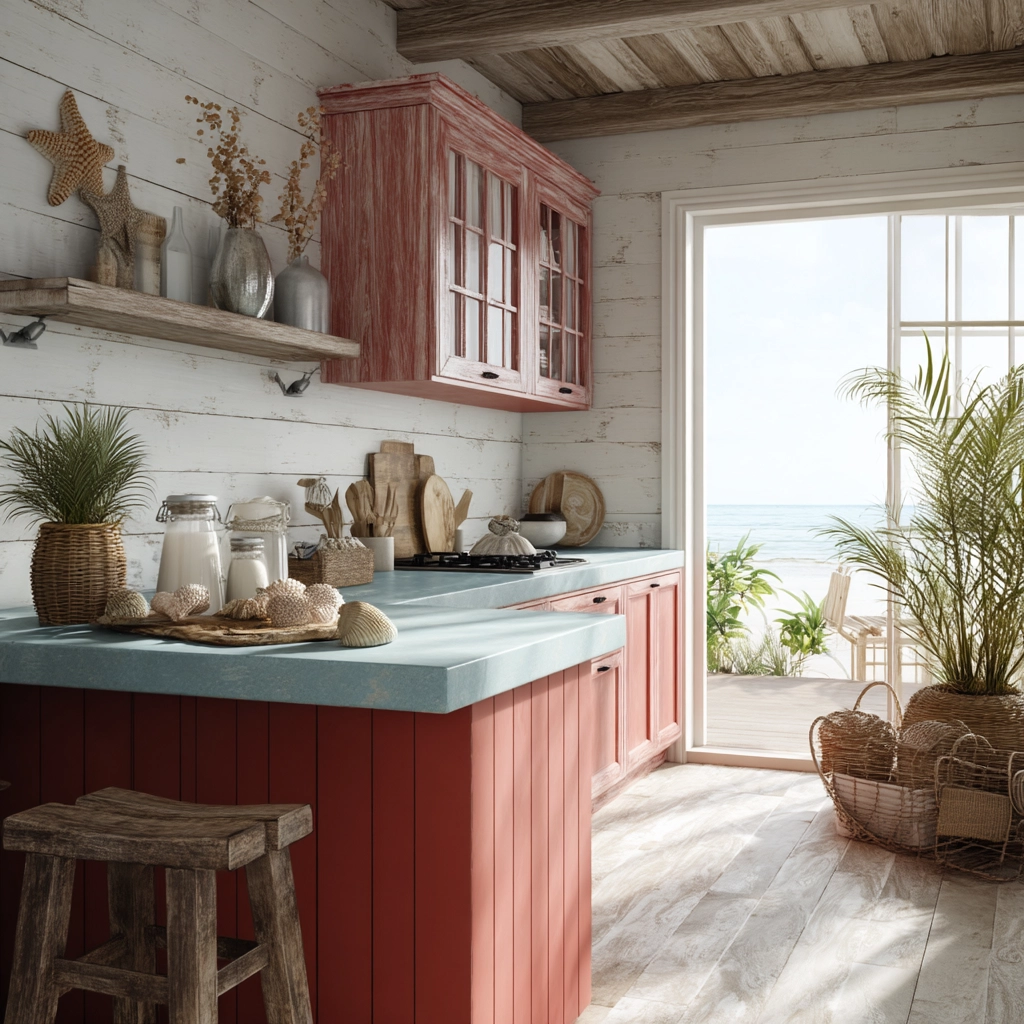 red kitchen cabinets 47