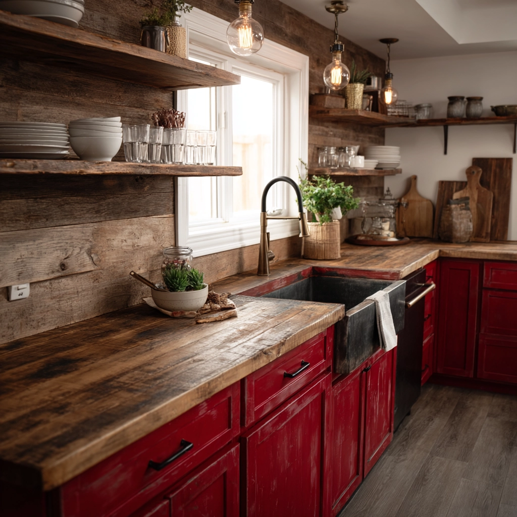 red kitchen cabinets 5