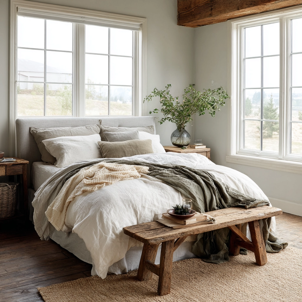 rustic farmhouse bedroom 21