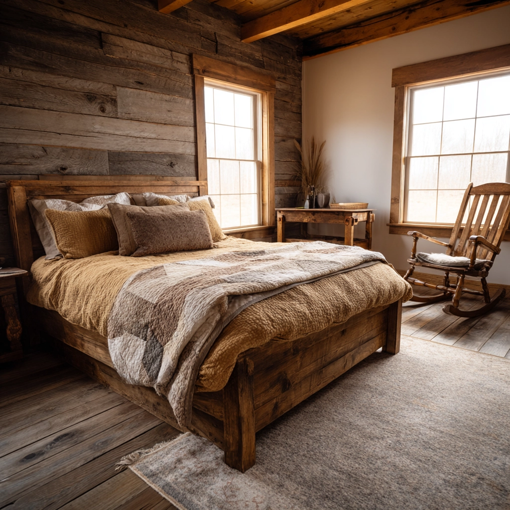 rustic farmhouse bedroom 38