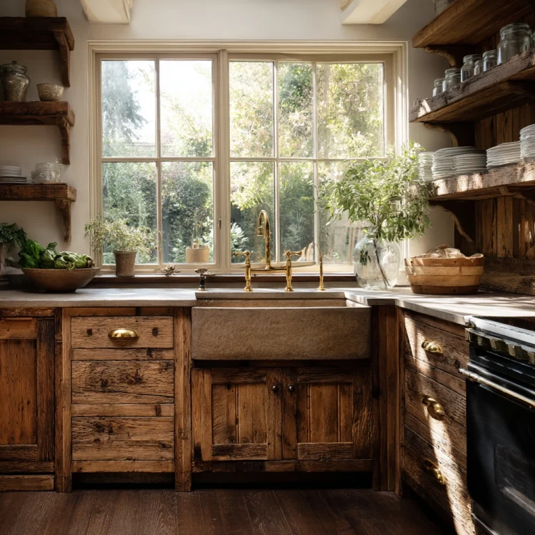 rustic kitchen cabinets 1
