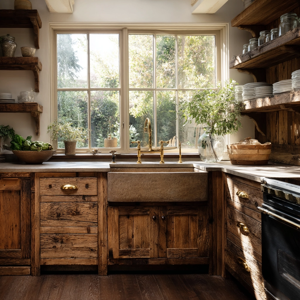 rustic kitchen cabinets 1