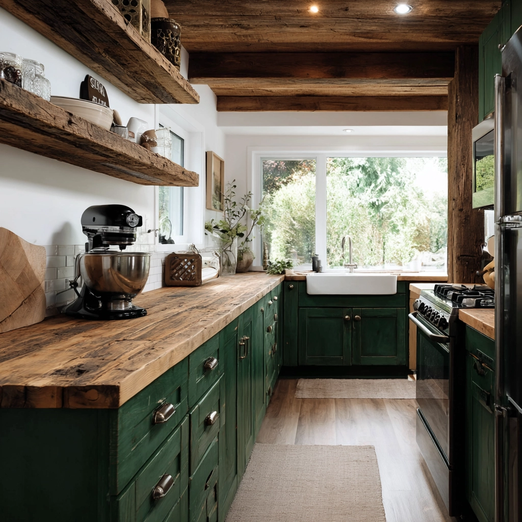 rustic kitchen cabinets 17