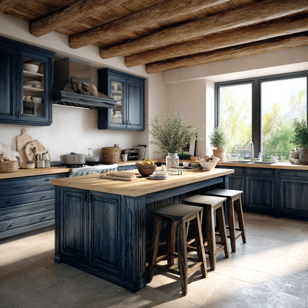 rustic kitchen cabinets 22