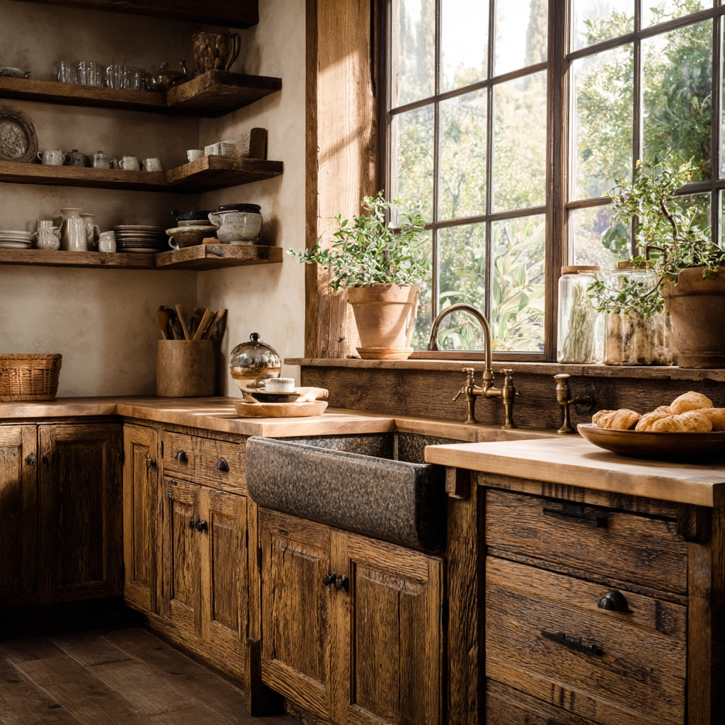 rustic kitchen cabinets 4