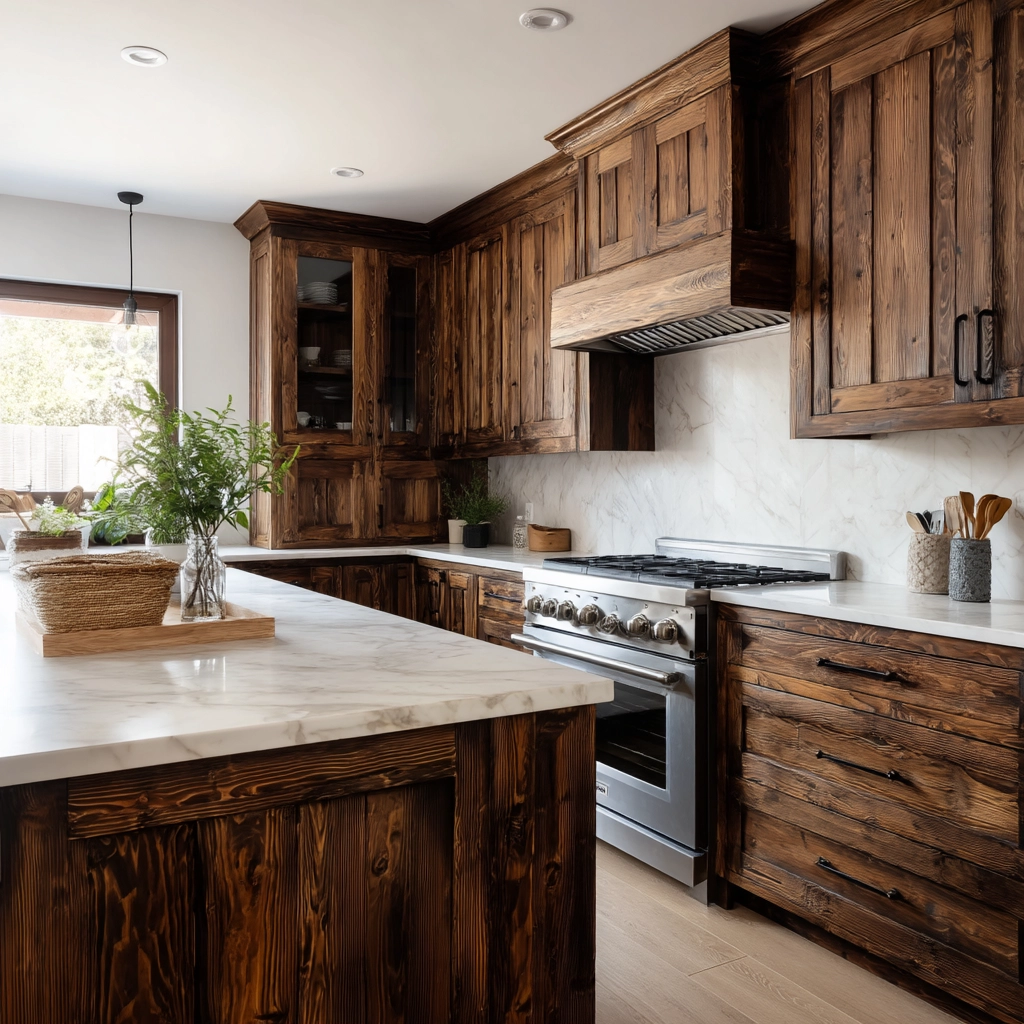 rustic kitchen cabinets 6