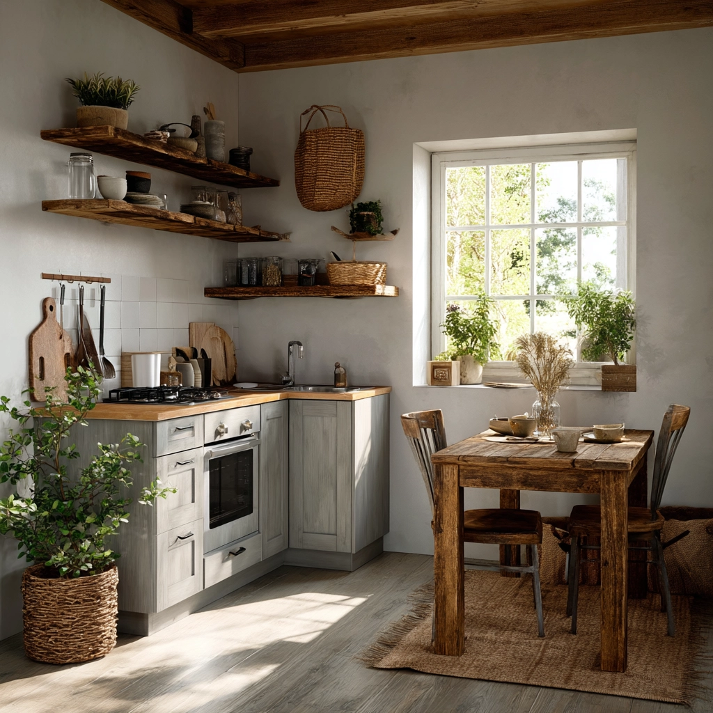 rustic kitchen cabinets 9