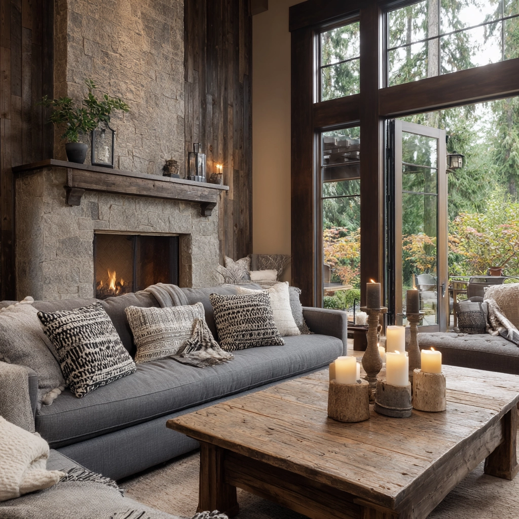 rustic living room 22