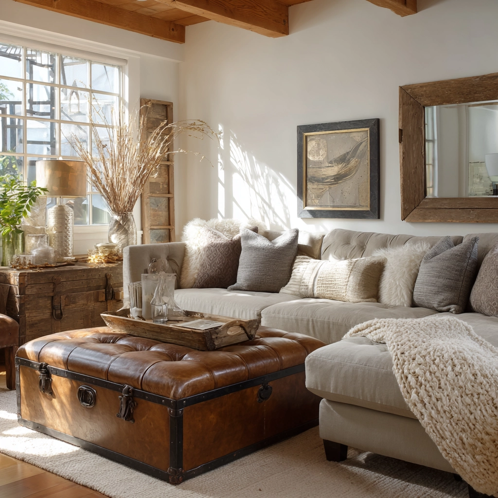 rustic living room 30