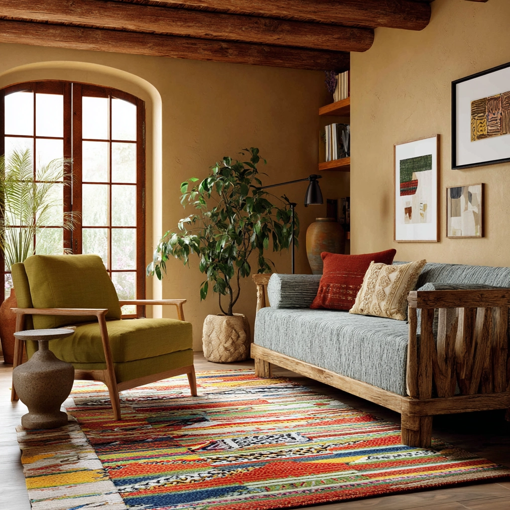 rustic living room 33