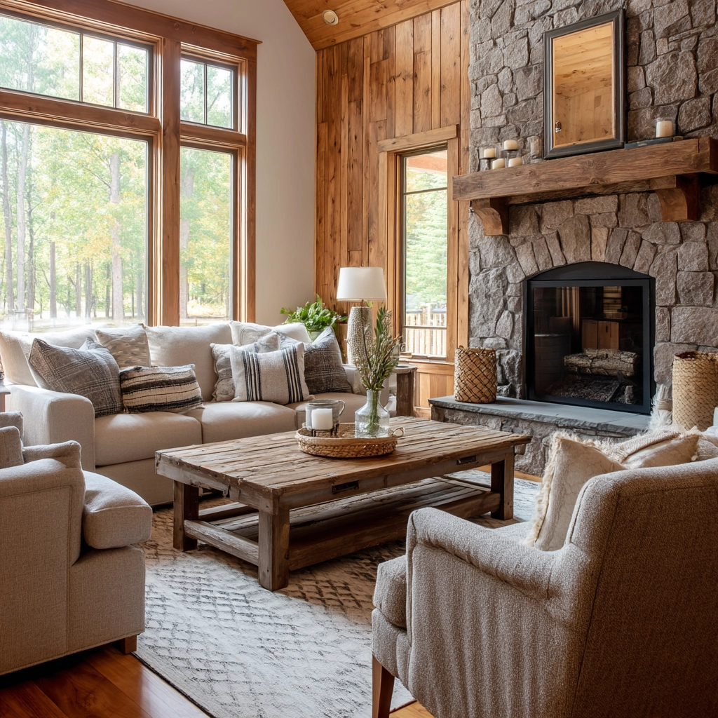 rustic living room 45